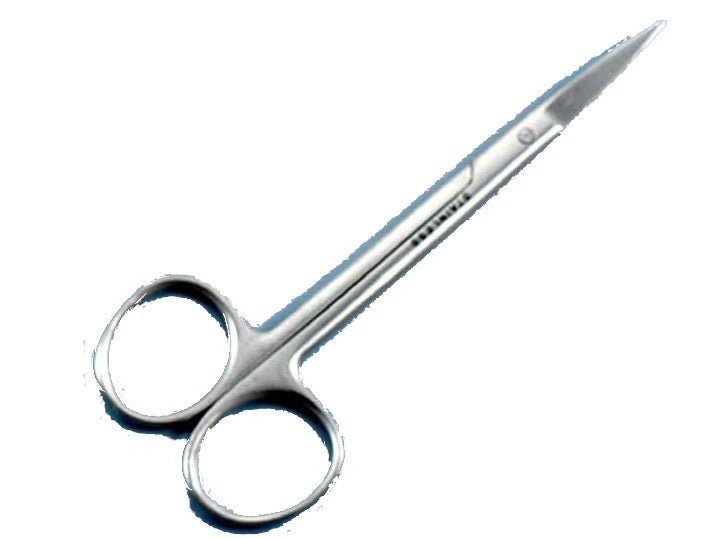 Scissors, iris, 115mm 4.5", stainless, straight - Brantford Surplus