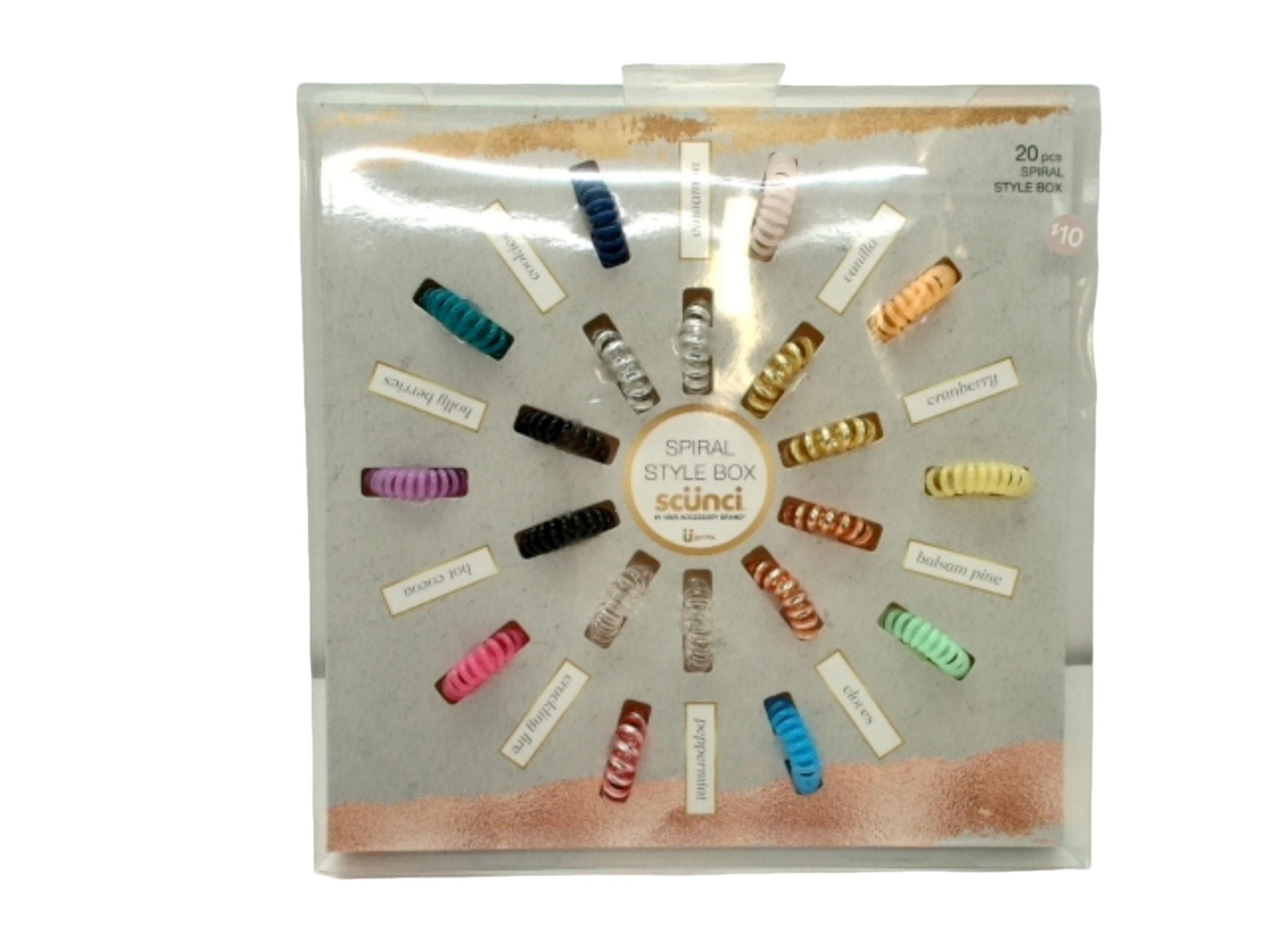 Scunci Jewel Tone Spiral Hair Ties - 20 Pack - Brantford Surplus