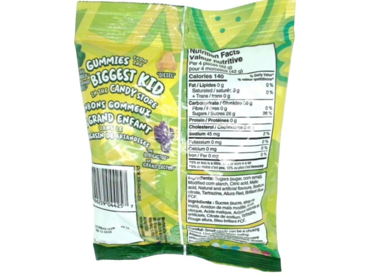 Shaq - A - Licious XL Sour Gummies Assorted Fruit Flavors 175g - Brantford Surplus