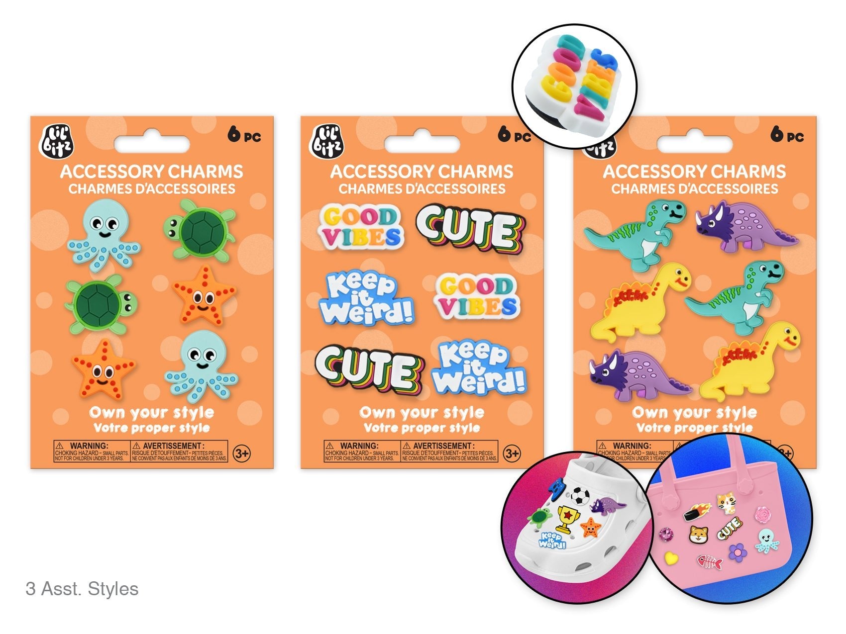 Shoe & Tote Charms - Colorful Accessories Assortment - Brantford Surplus