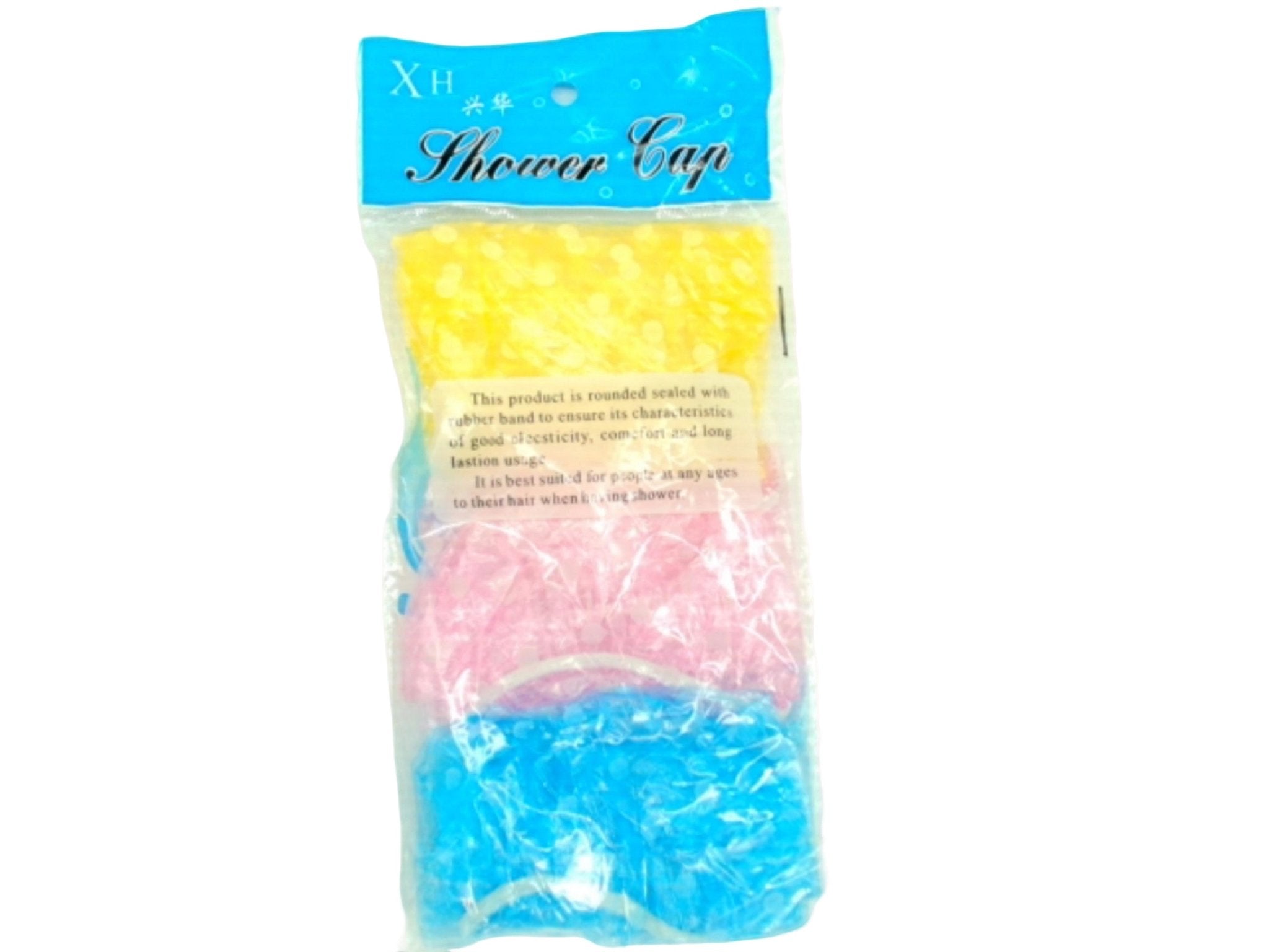 Shower Caps 3 Pack - Waterproof Reusable Hair Protection - Brantford Surplus