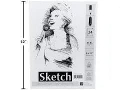 Sketch pad 9x12 inch 24 sheet 45lb - Brantford Surplus