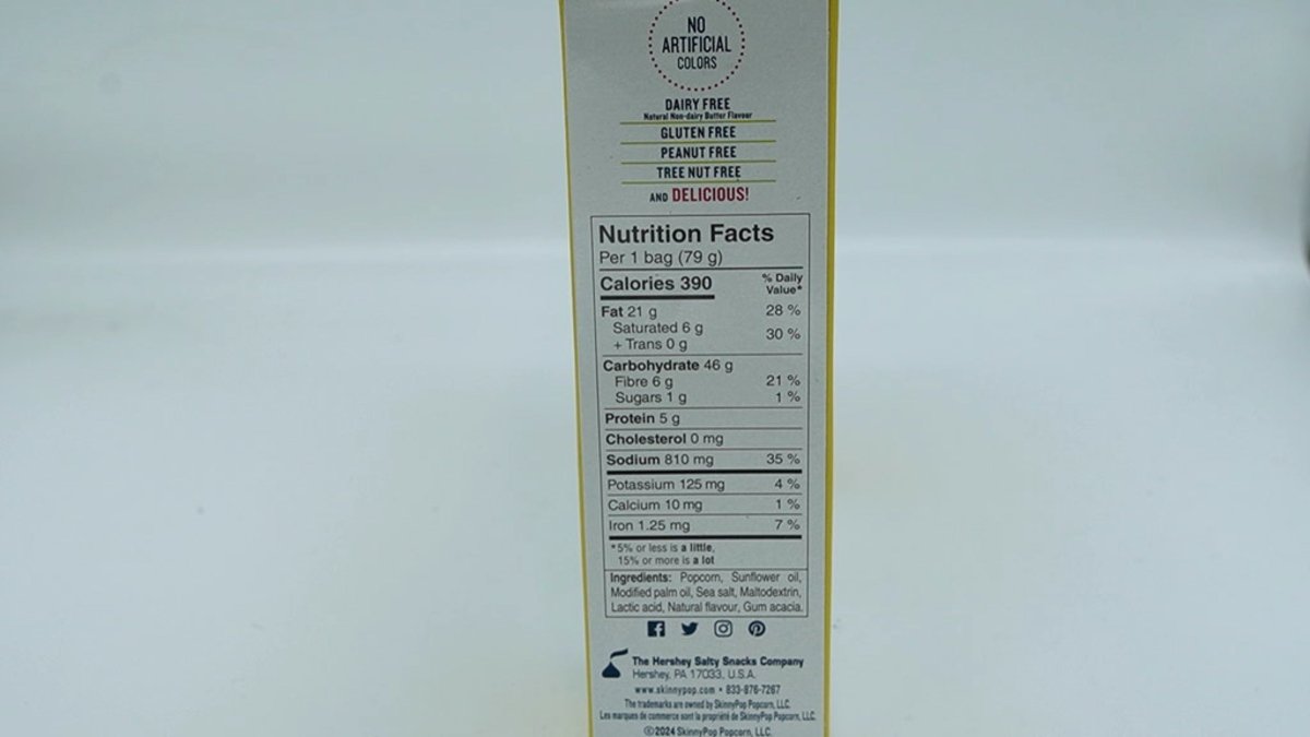 SkinnyPop Butter Microwave Popcorn 6 - Pack – Healthy Snack - Brantford Surplus