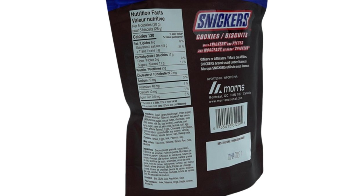 Snickers Chocolate Chip Cookies 198g - Snack Pack Deal - Brantford Surplus