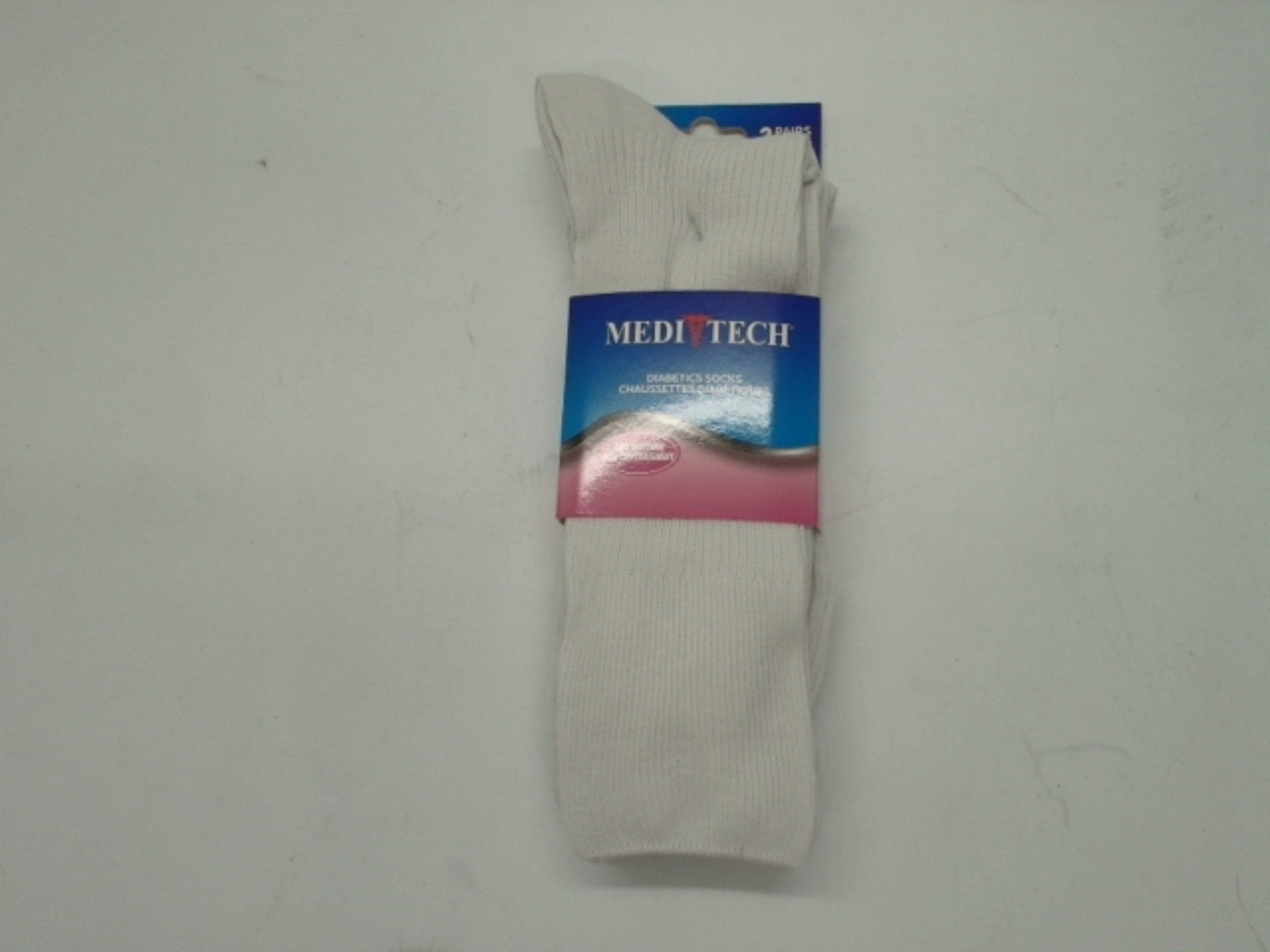 Socks Diabetic Women's 3pk. White Medi Tech Size 6 - 10 - Brantford Surplus