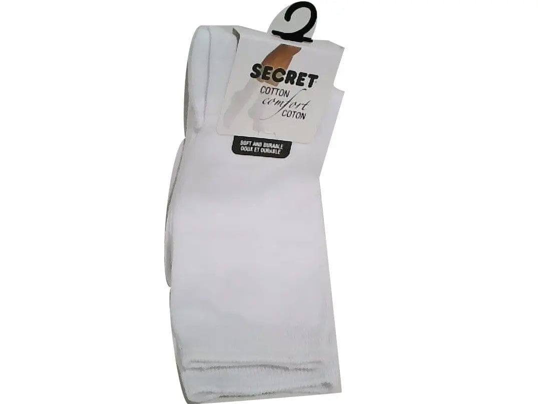 Socks Ladies White Cotton Comfort Secret - Brantford Surplus