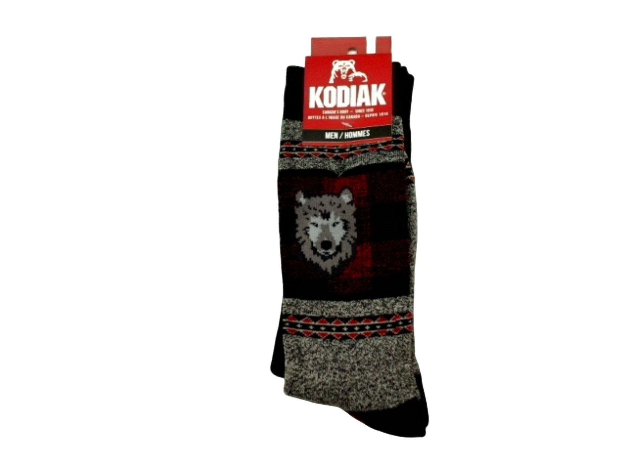 Socks Men's Boot 2pk. Black Mix Wolf Kodiak - Brantford Surplus