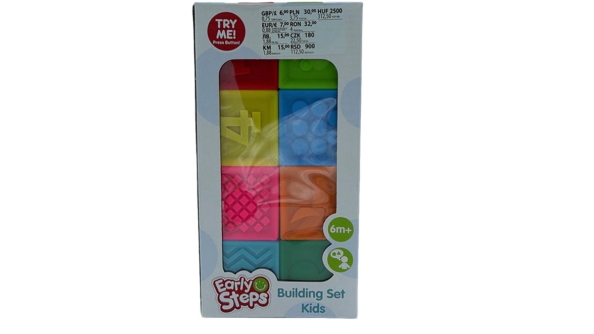 Soft Baby Blocks 6m+ - Early Steps Building Set for Kids - Brantford Surplus