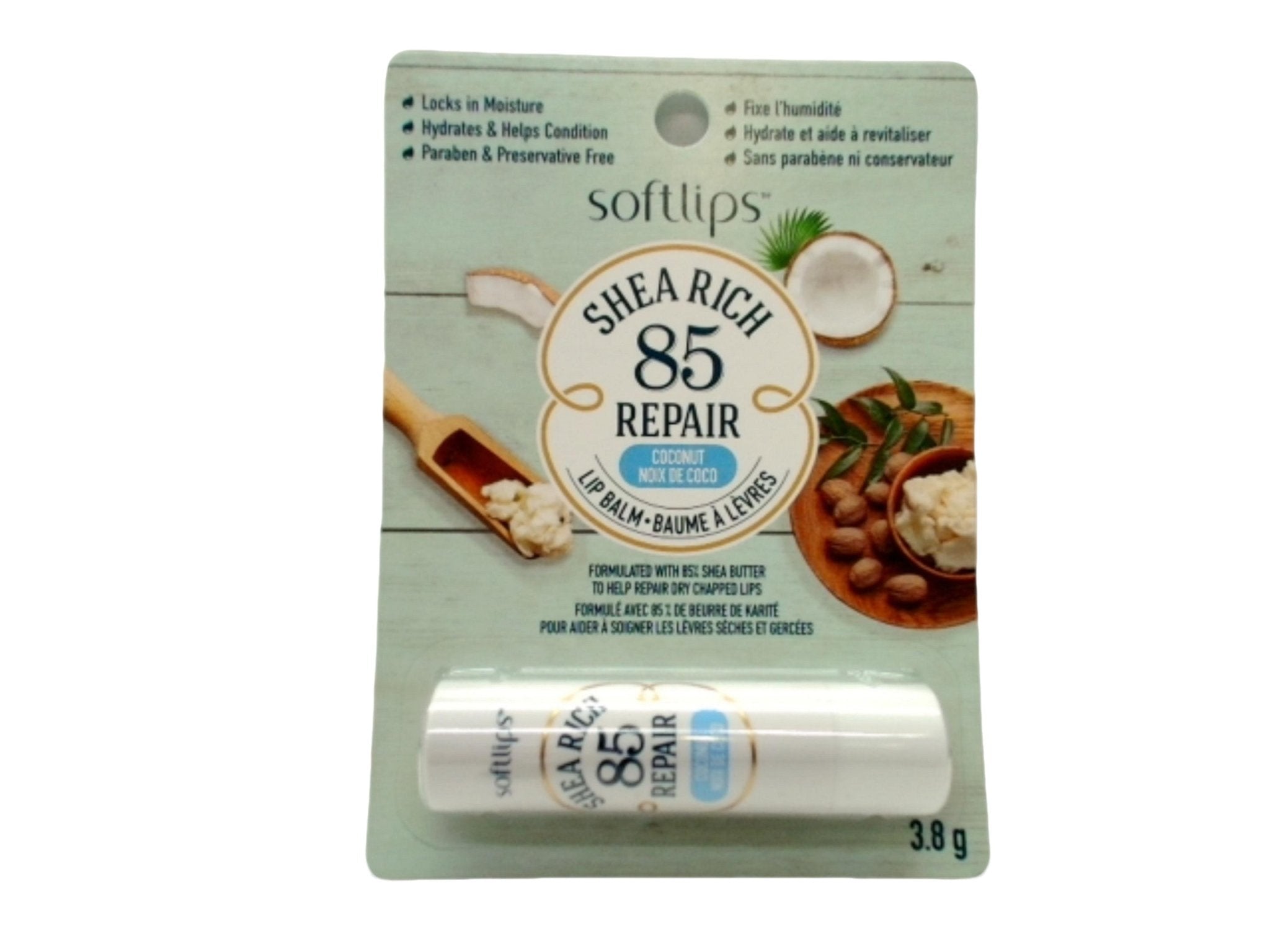 Softlips Coconut Lip Balm - Shea Repair Moisturizer 3.8g - Brantford Surplus
