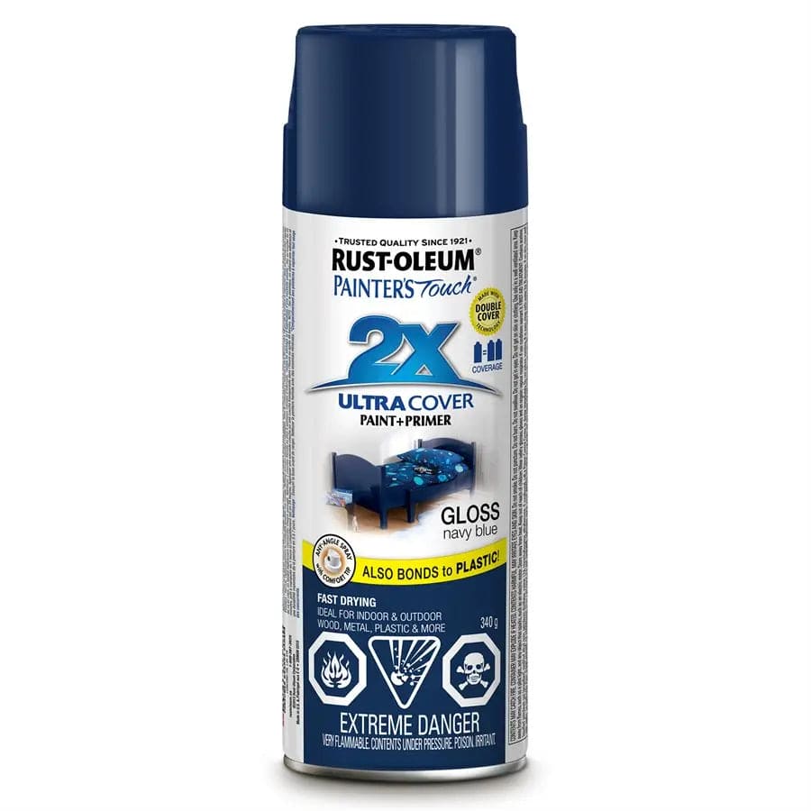Spray Paint Navy Blue Painters Touch 2X 340G Rustoleum - Brantford Surplus