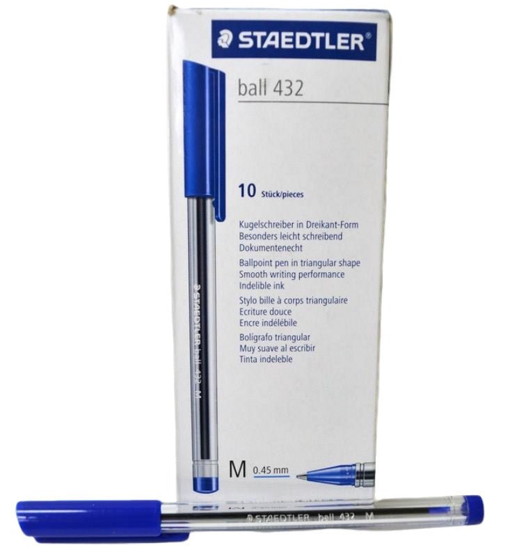 Staedtler Blue Ballpoint Pens 10 - Pack - Smooth Writing - Brantford Surplus