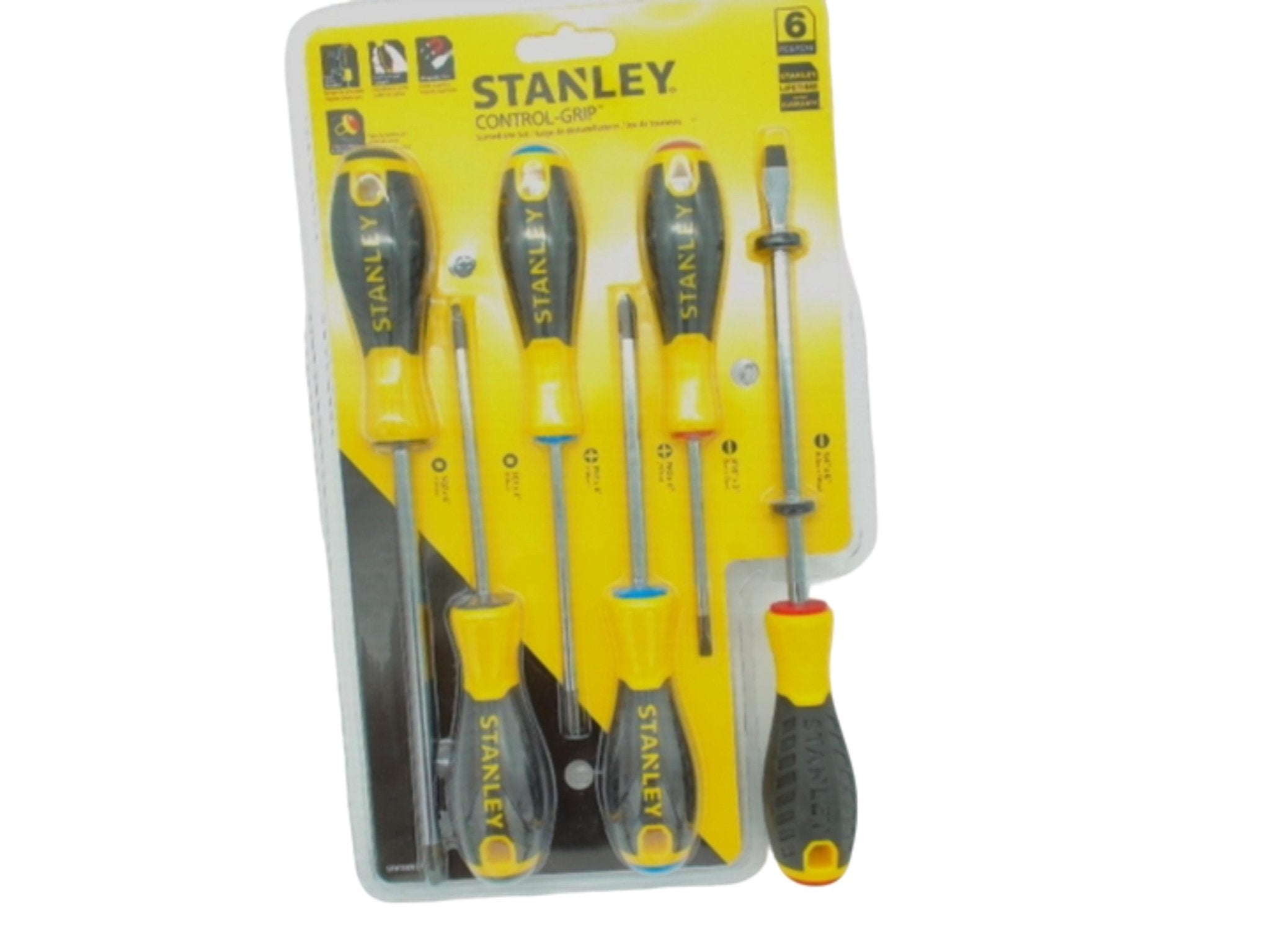 Stanley Screwdriver Set 6 Piece – Control Grip Handles - Brantford Surplus