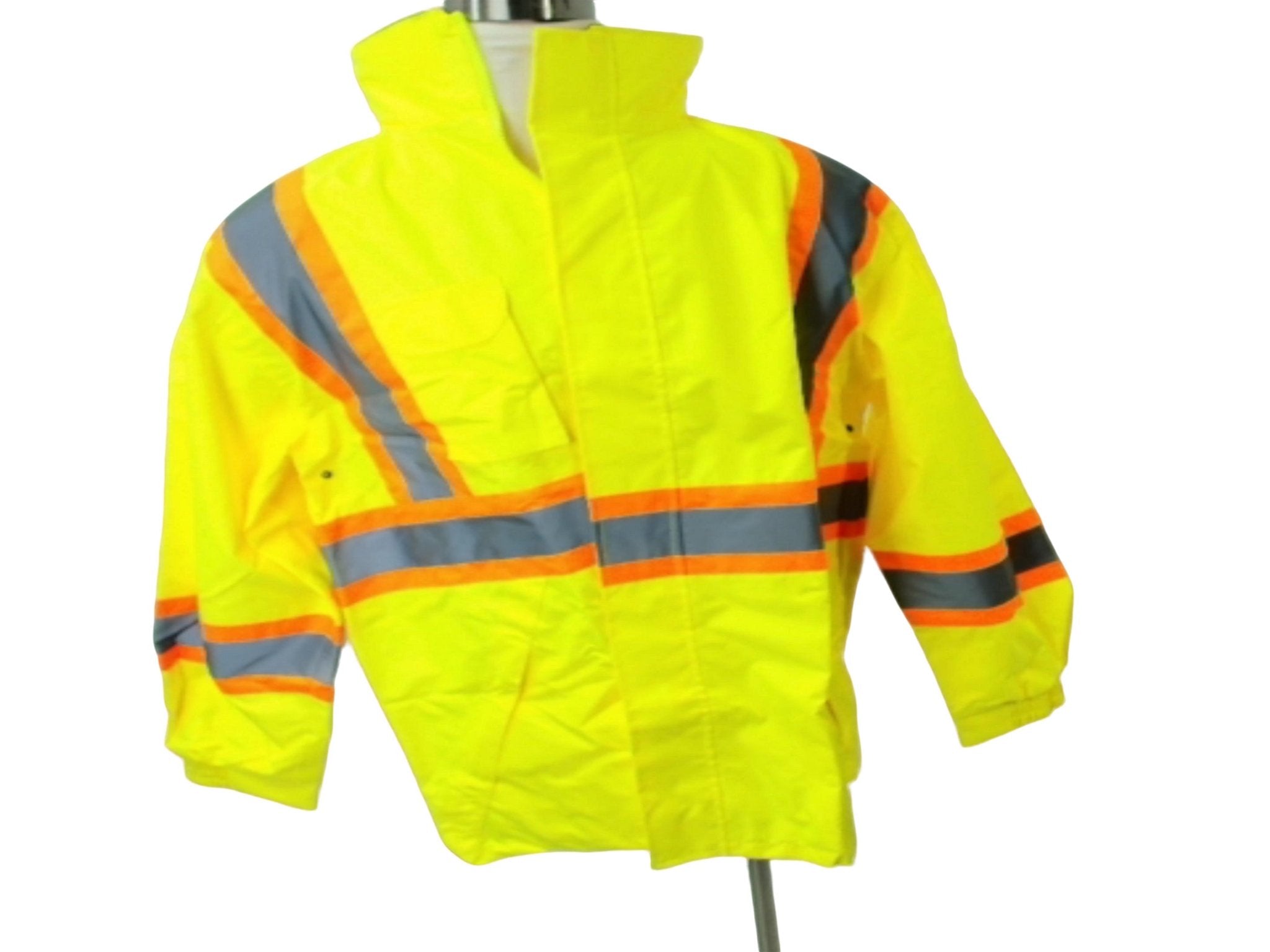 Sturrdi Hi - Vis Waterproof Safety Rain Jacket XL Yellow - Brantford Surplus