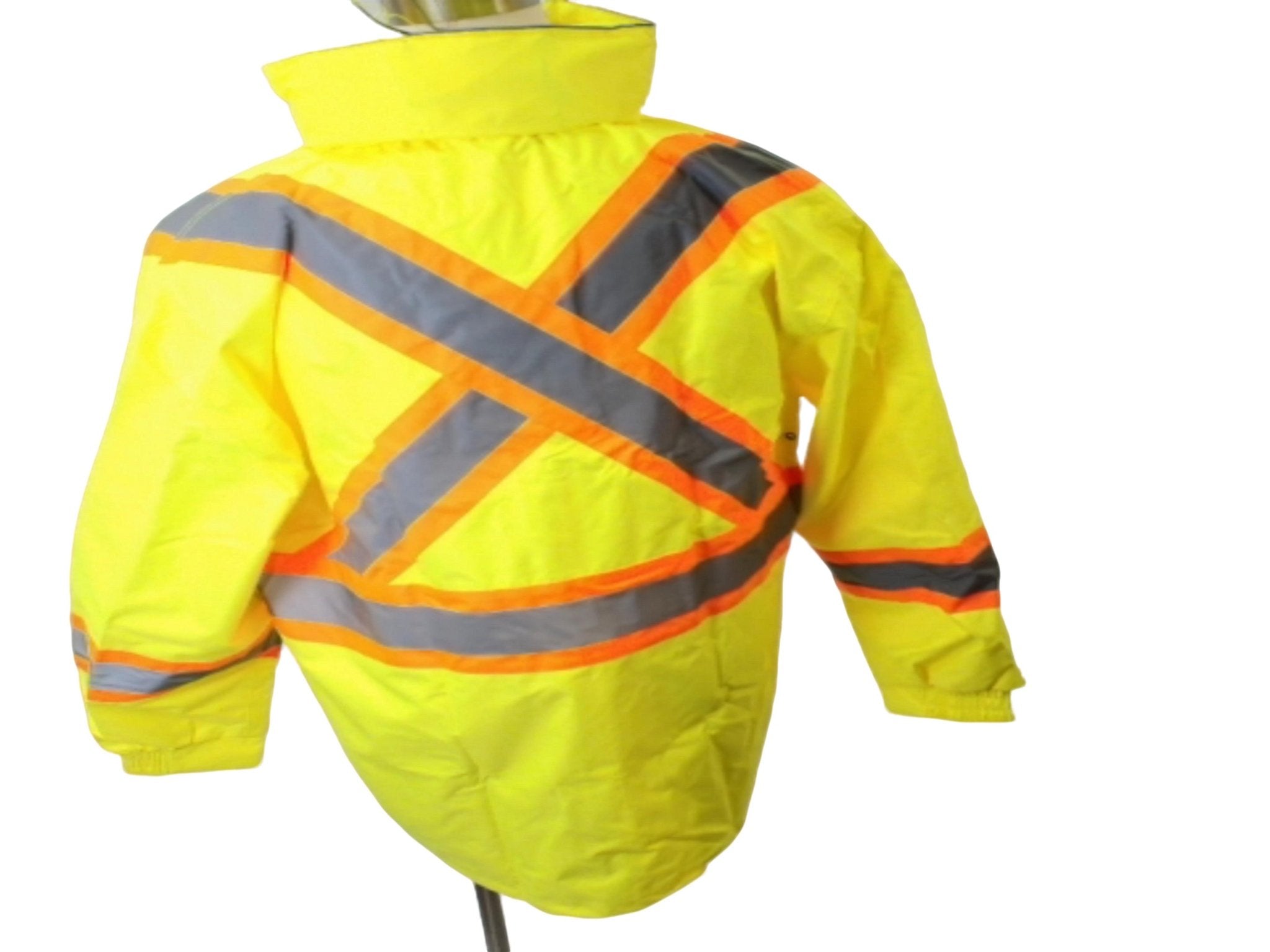 Sturrdi Hi - Vis Waterproof Safety Rain Jacket - Yellow Large - Brantford Surplus
