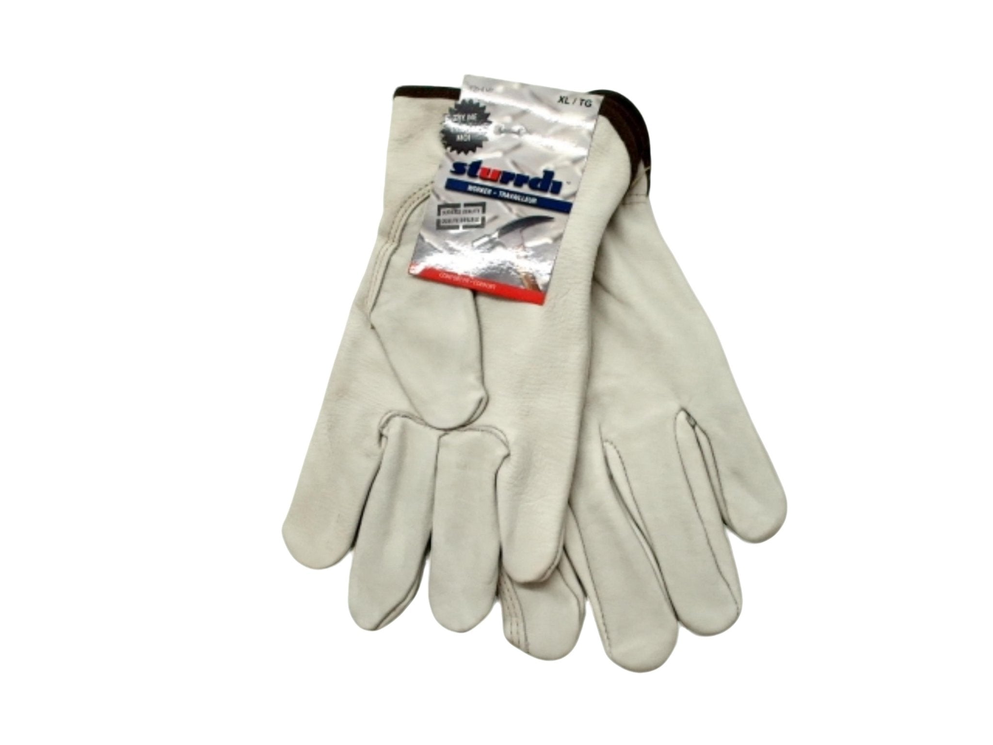 Sturrdi XL Cowhide Work Gloves - Durable Safety Gear - Brantford Surplus