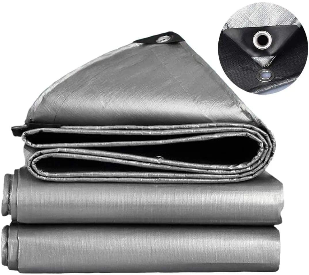 Tarp 12x16 foot S HD Silver 180GSM 12 Mill 16x16 weave - Brantford Surplus