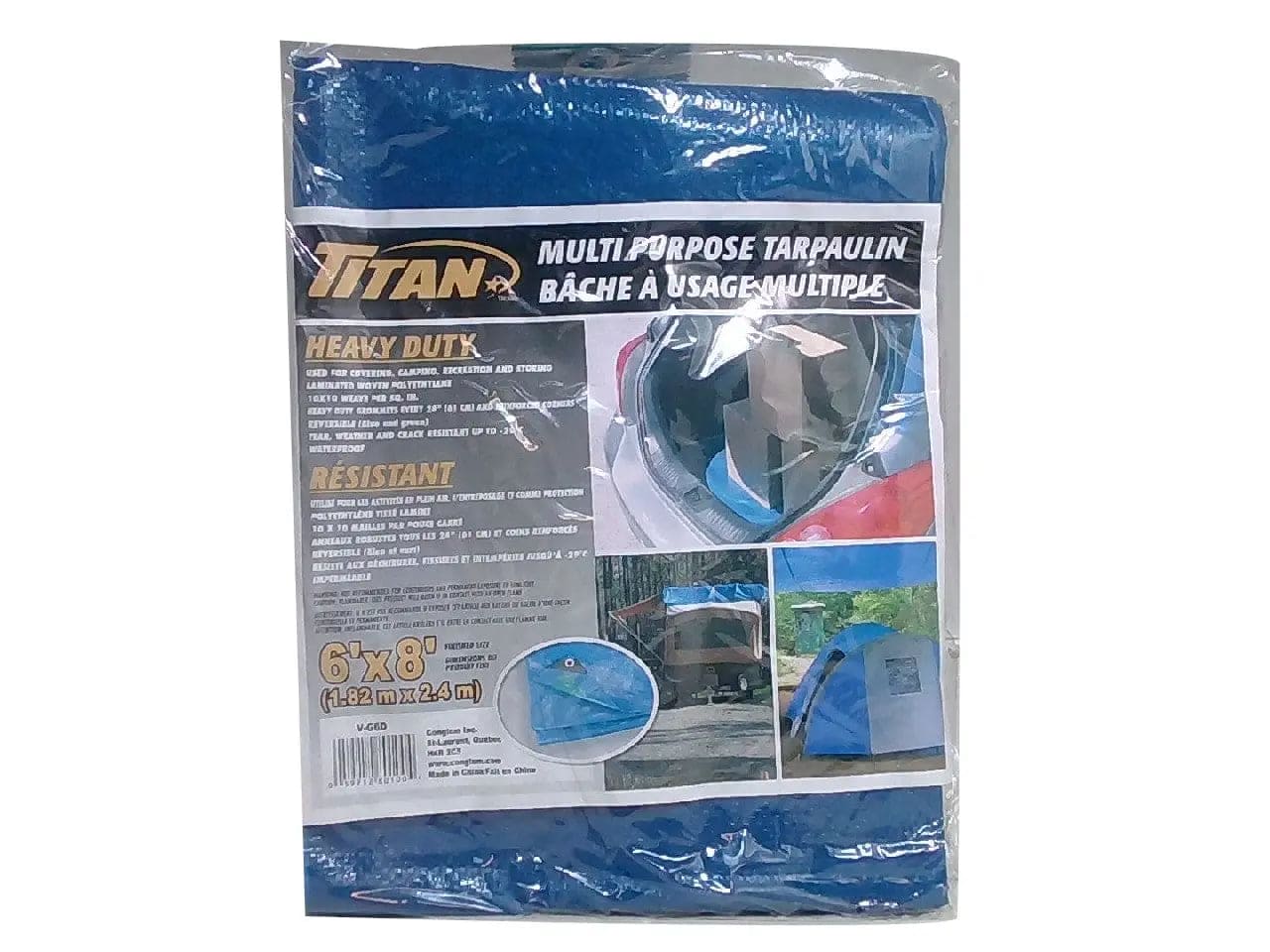 Tarp 6'x8' Heavy Duty Blue - Brantford Surplus
