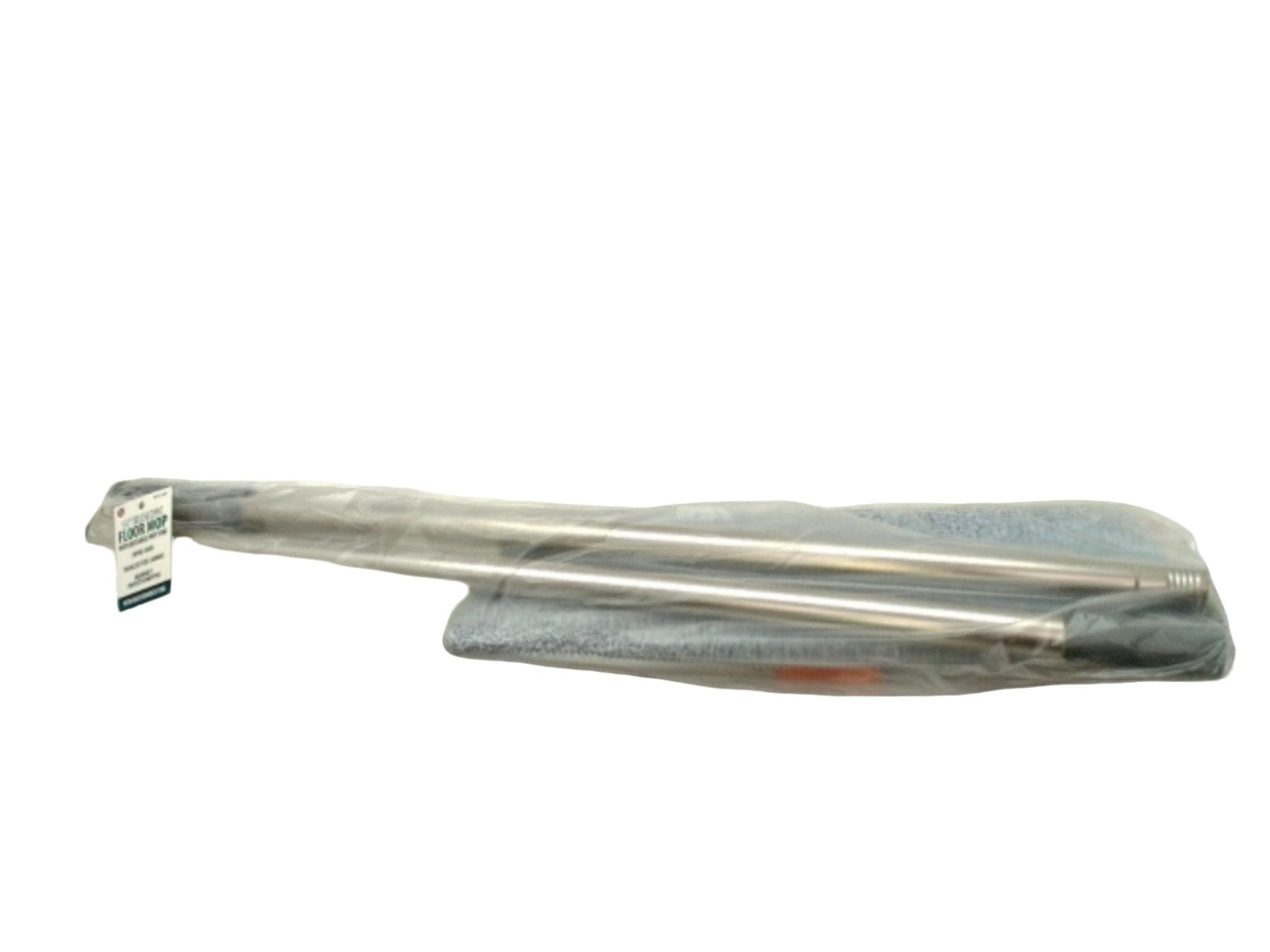 Telescopic Floor Mop - Reusable Pad, Stainless Steel Handle - Brantford Surplus