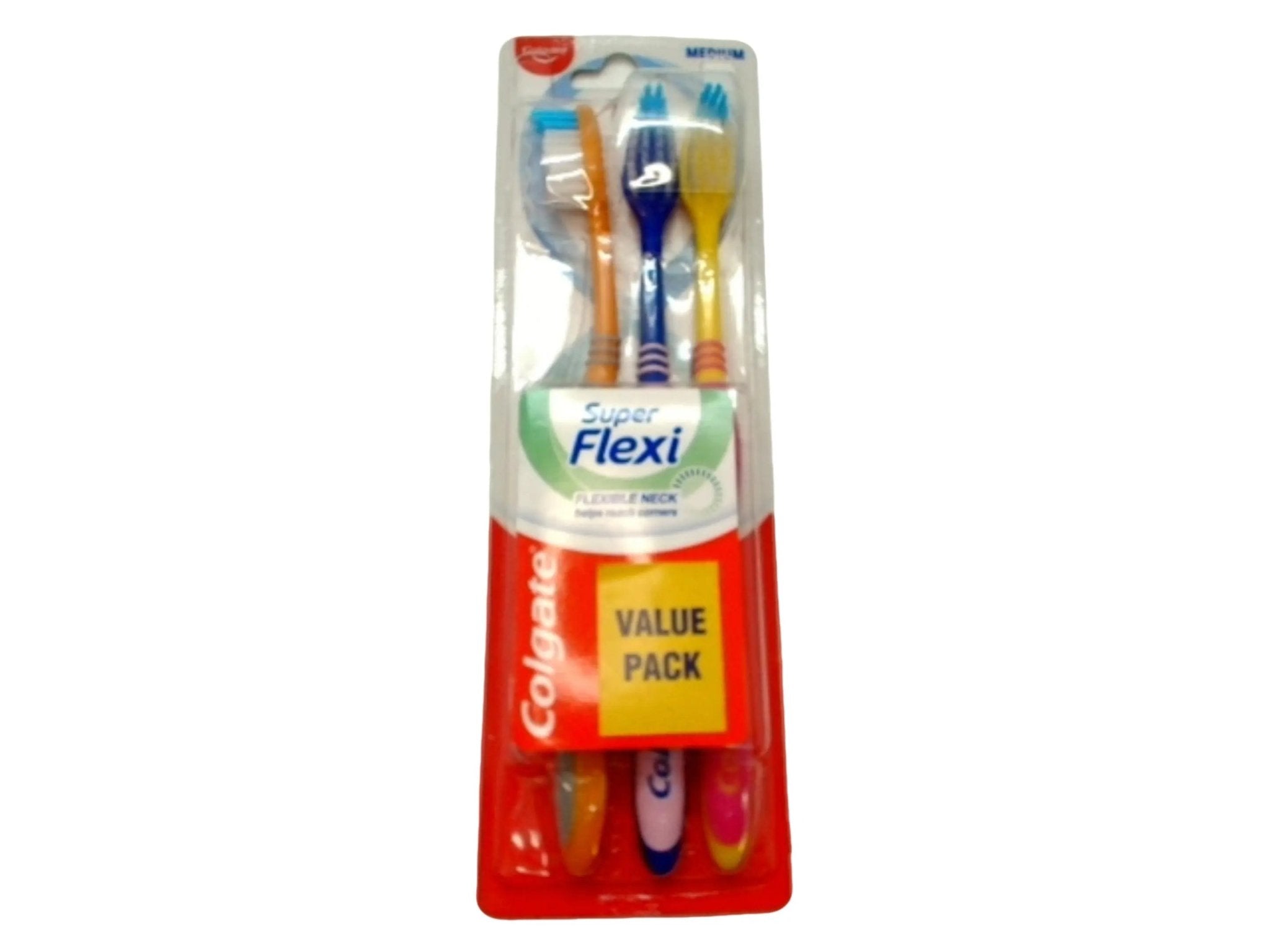 Toothbrush 3pk. Medium Super Flexi Colgate (ENDCAP) - Brantford Surplus