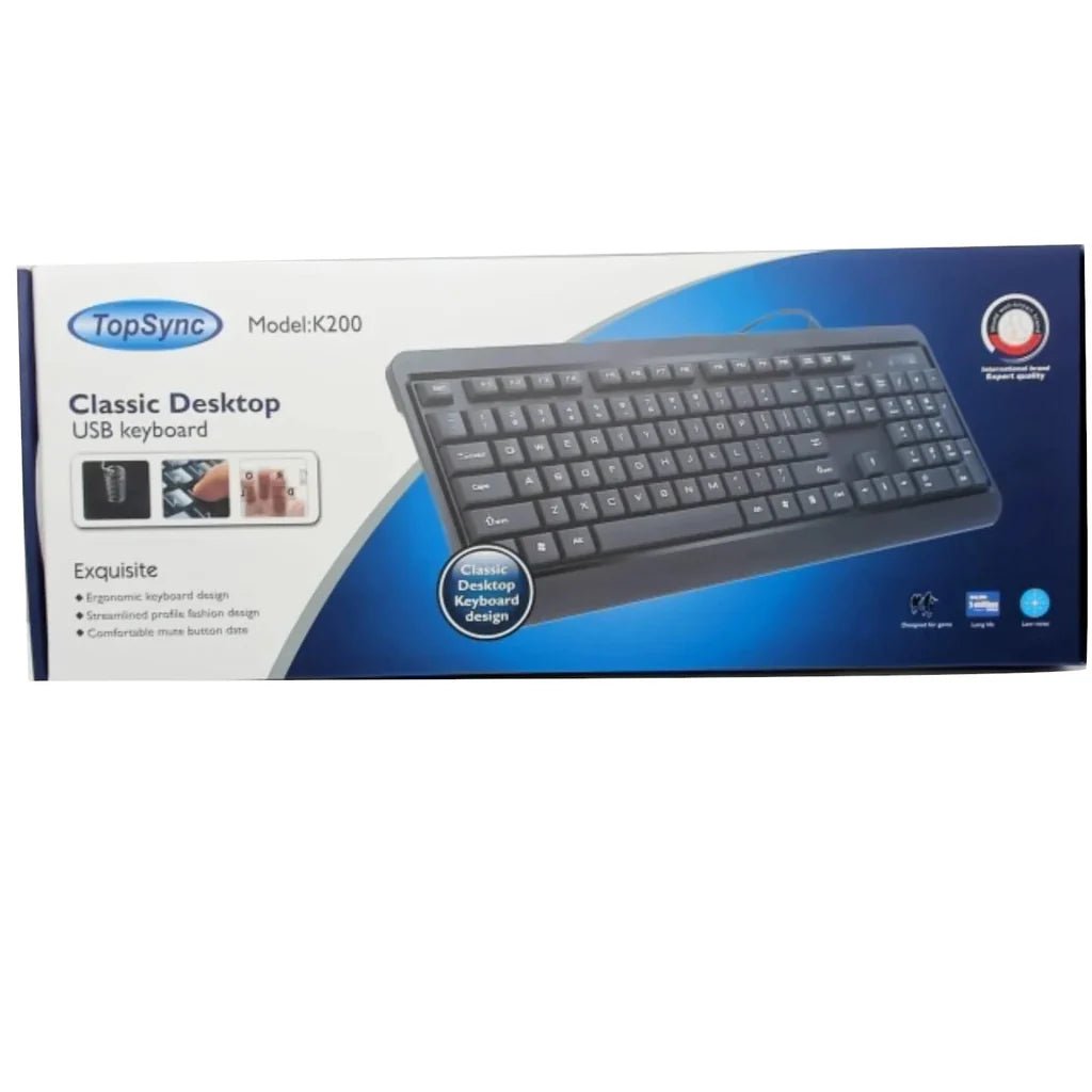 TopSync Classic Wired USB KeyBored - Brantford Surplus