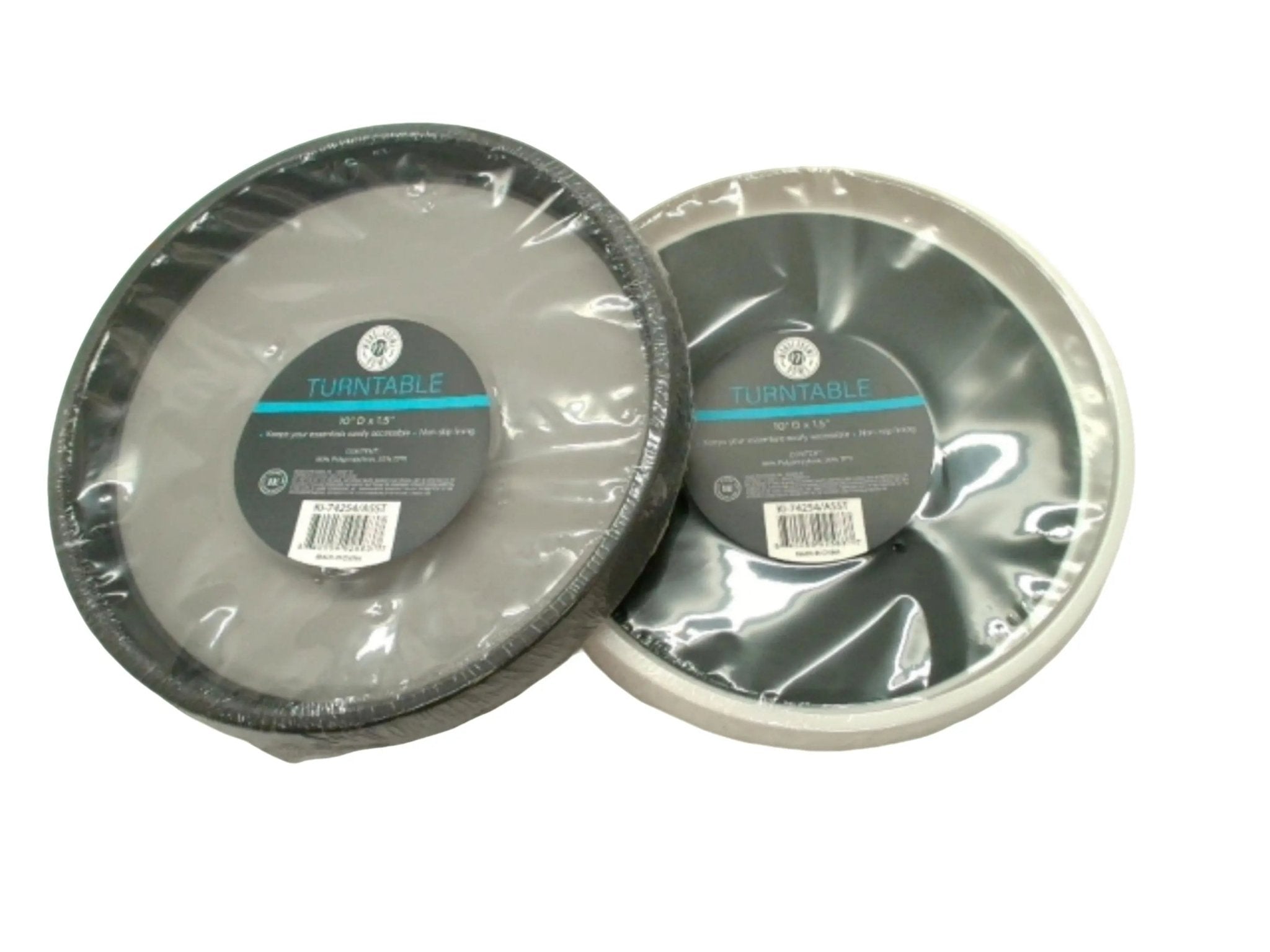 Turntable 10" x 1.5" Dark Grey Or Light Grey Monochrome Home - Brantford Surplus