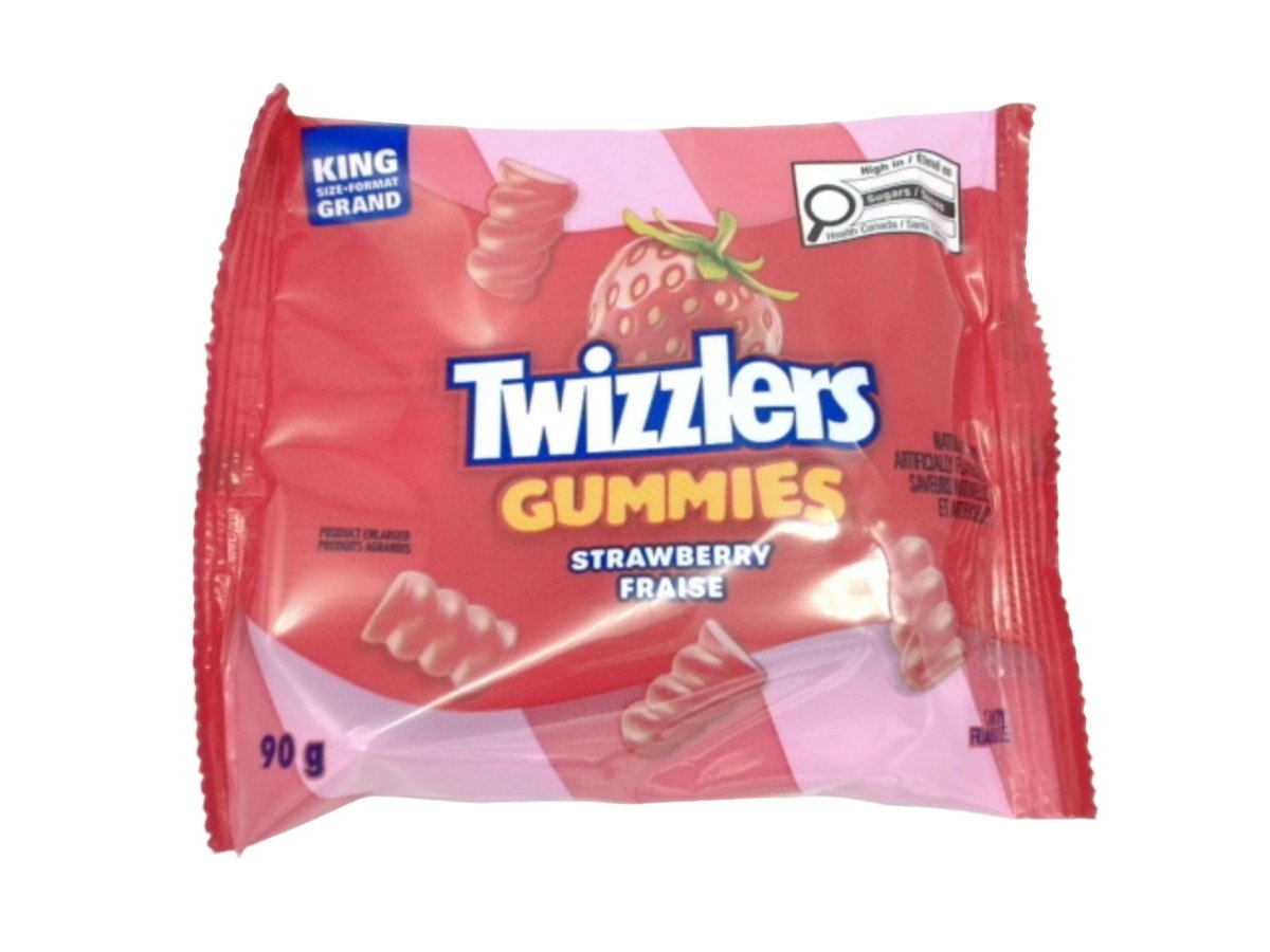 Twizzlers Strawberry Gummies Candy 90g – Soft Fruit Chews - Brantford Surplus