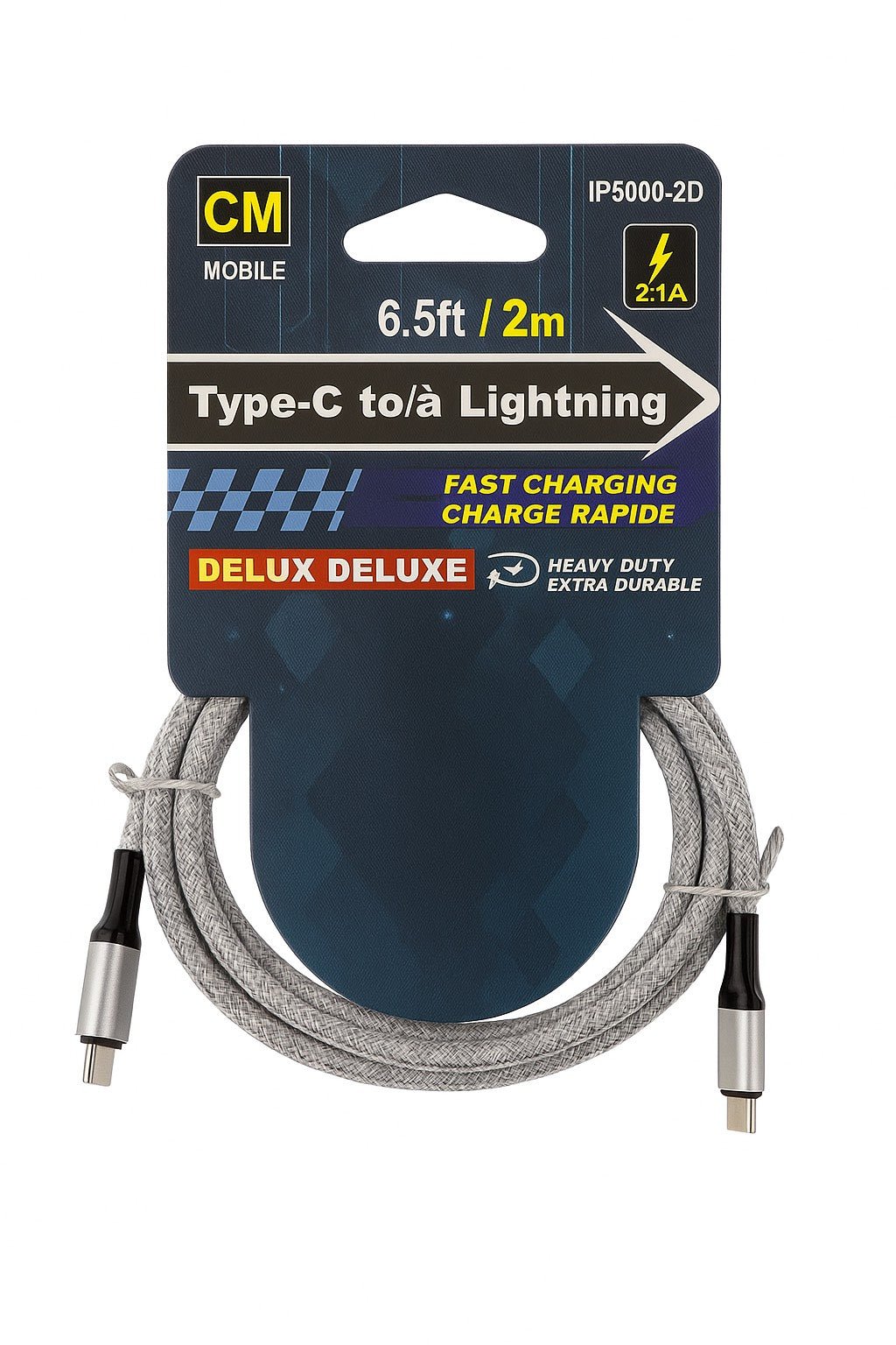 Type - C to Lightning Cable 2m Fast Charging Cord - Brantford Surplus