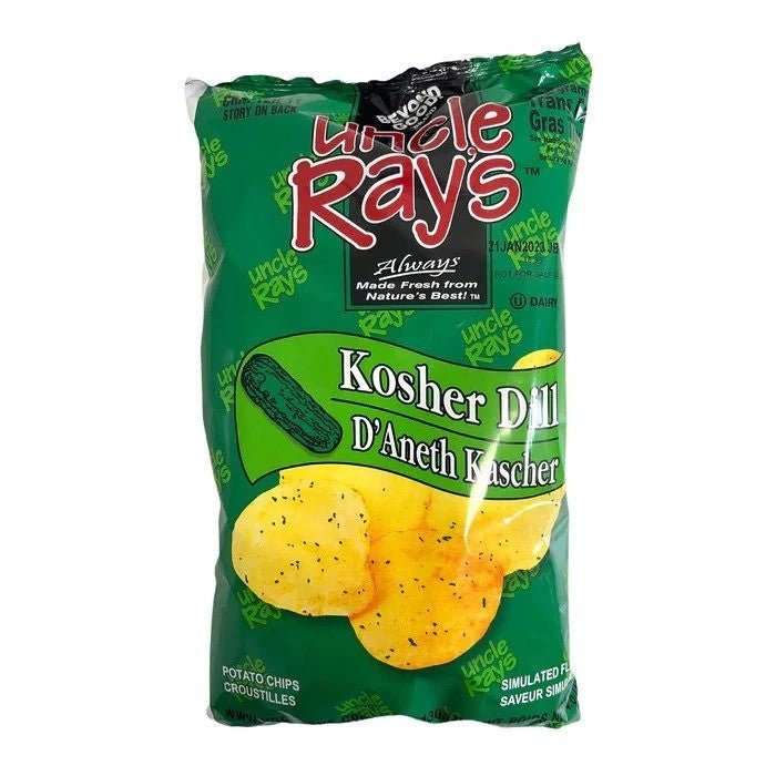 "Uncle Ray's Kosher Dill Chips 130g - Tasty Snack" - Brantford Surplus