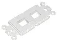 Wallplate double keystone decora white - Brantford Surplus