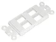 Wallplate quadruple keystone decora white - Brantford Surplus
