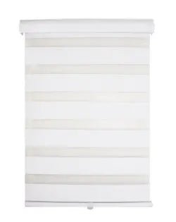 White cordless polyester Blackout Blind - Holly Stone - Brantford Surplus