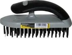 Wire brush carbon steel 5x18 row rubber handle - Brantford Surplus