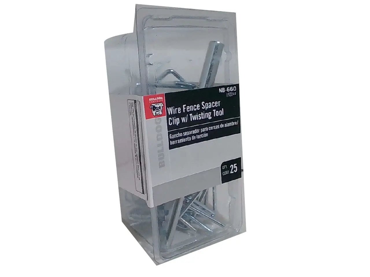 Wire Fence Spacer 25pk. Clip w/Twisting Tool Bulldog - Brantford Surplus