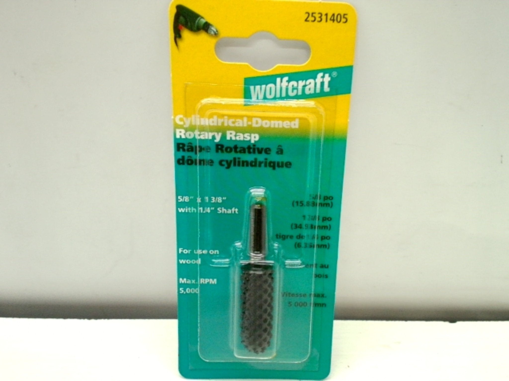 Wolfcraft Dome Cylinder Rotary Rasp 1/4" Shaft Bit - Brantford Surplus