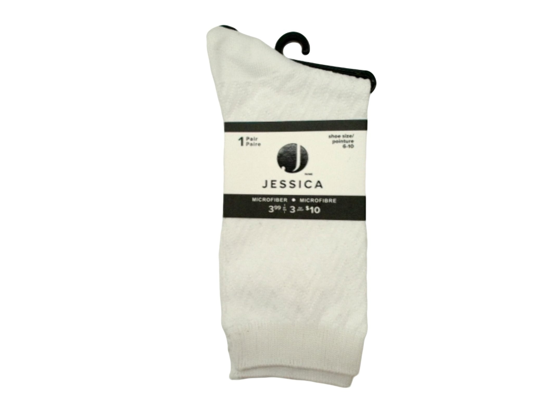 Women's Jessica Socks White Microfiber (or 3/$4.99) - Brantford Surplus