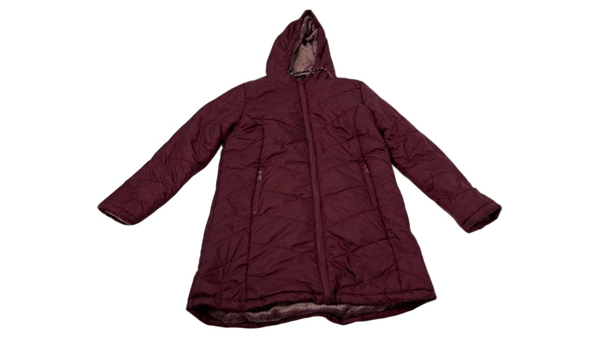 Women's Long Puffer Jacket Aubergine - Sport Axis Coat - Brantford Surplus