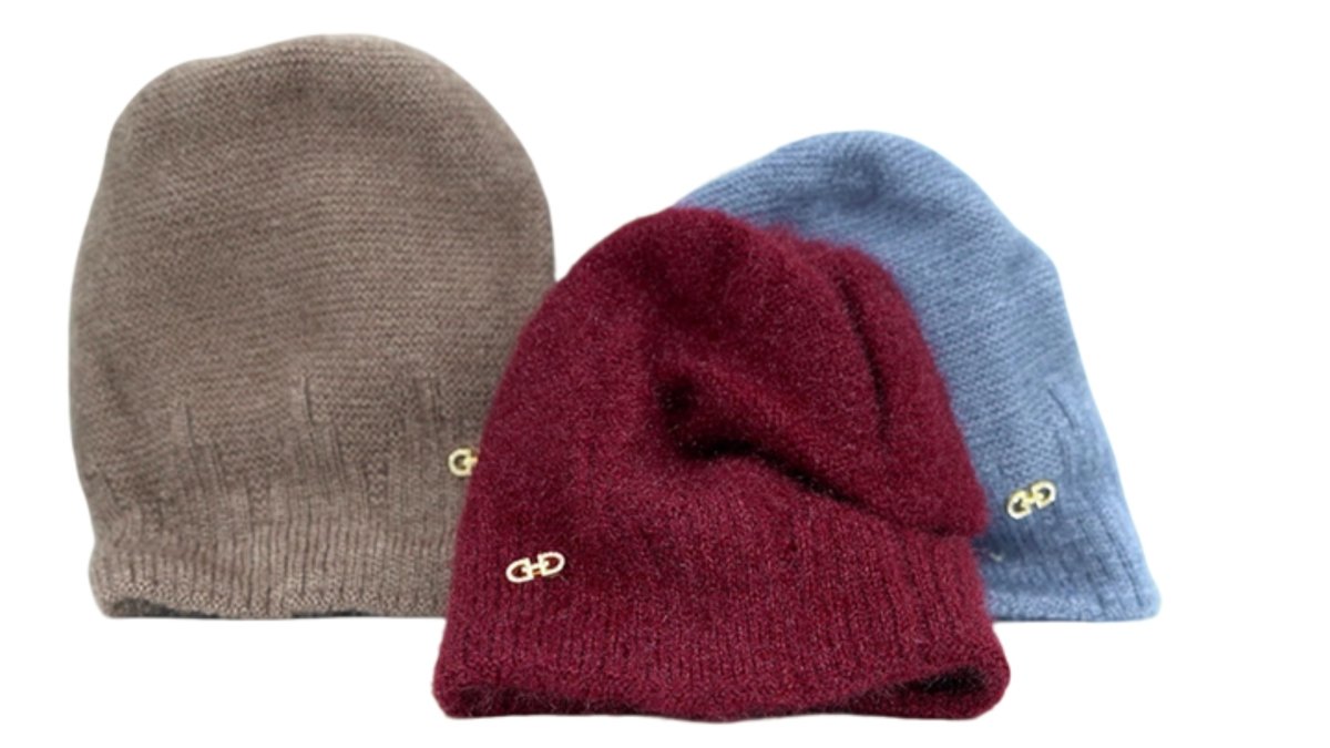 Women's Winter Beanie Hat - Warm Assorted Colors Ruby - Brantford Surplus