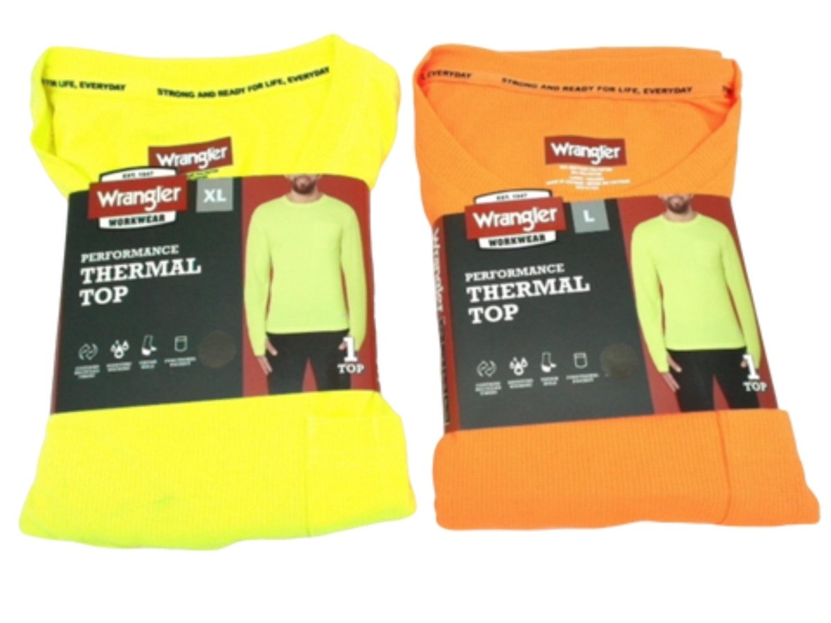 Wrangler Hi Vis Thermal Tops - Assorted Colors Workwear - Brantford Surplus