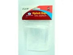 ZIPLOCK BAG 4in x 4 75in 40PCS PER BAG - Brantford Surplus