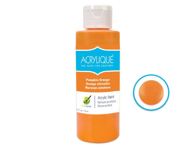 060 PUMPKIN ORANGE Color Factory: 4oz Acrylique Paint for Crafter's - Brantford Surplus