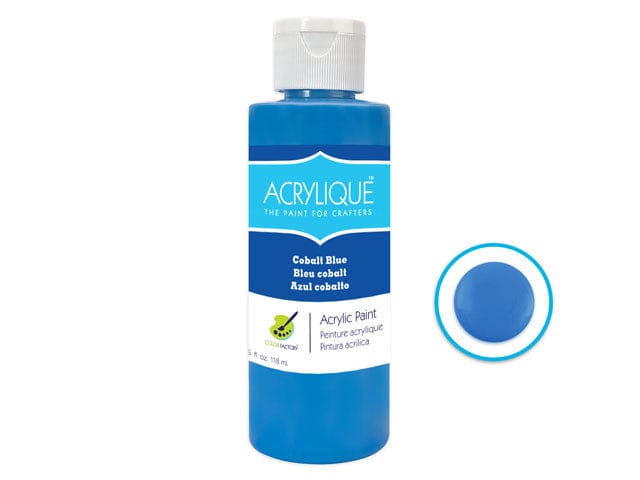 135 COBALT BLUE Color Factory: 4oz Acrylique Paint for Crafter's - Brantford Surplus
