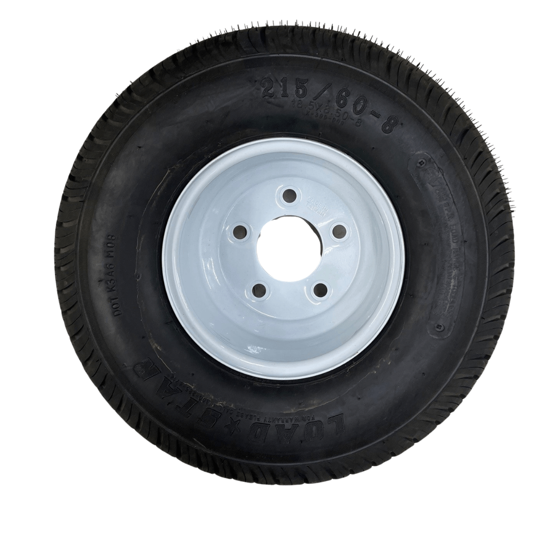 215/60 - 8C 5BLT KENDA LDSTR WHT 8x7.00 5/4.5 Solid White - Brantford Surplus