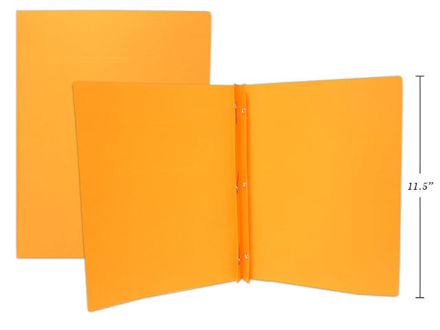 3 PRONG REPORT COVERS LETTER SIZE, ORANGE - Brantford Surplus