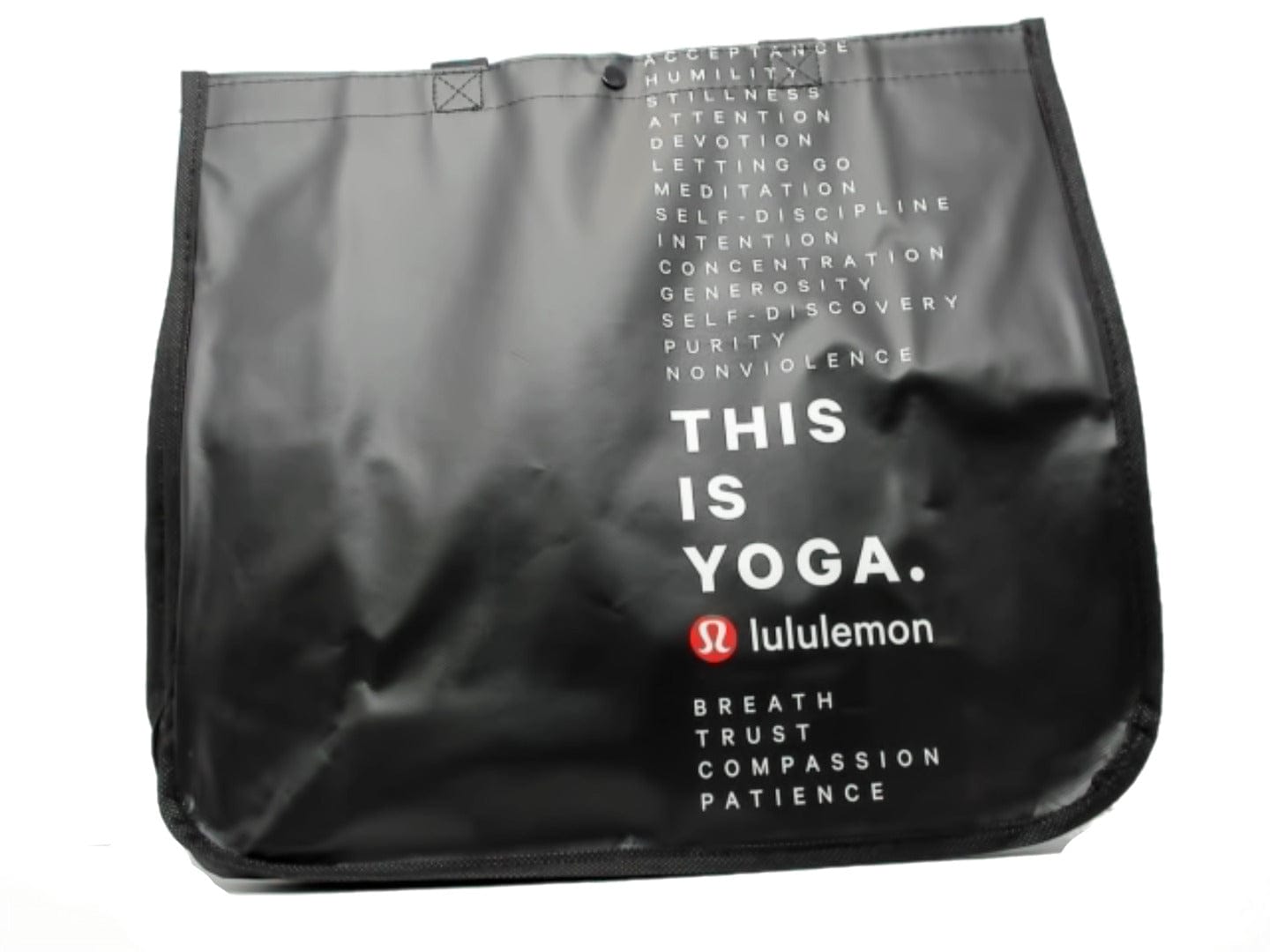 Lululemon large white and black shopping tote bags