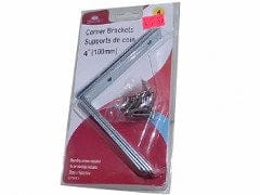 Corner Brackets 4 inch 4pcs. Set w/ screws - Brantford Surplus