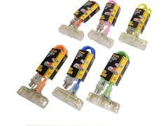 Extension cord 14/3 t - bar 2 foot 3 outlet lighted assorted colours - Brantford Surplus