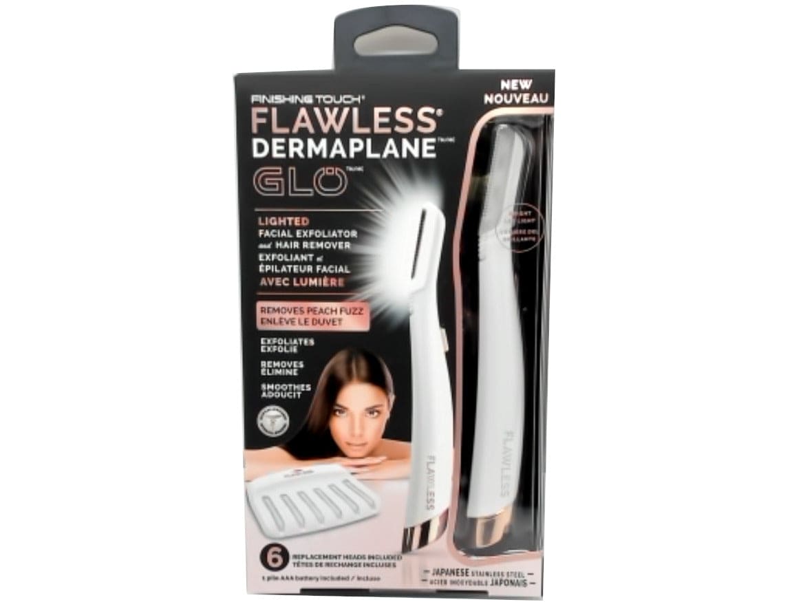 Flawless Dermaplace Glo Lighted Facial Exfoliator & Hair Remover(endcap) - Brantford Surplus