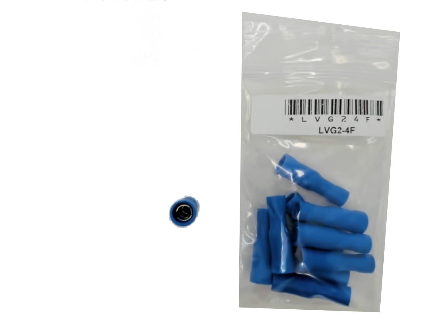 Fully Insulated Female Bullet Stud Size (mm): 4 / 0.156 - Blue bag of 10 - Brantford Surplus