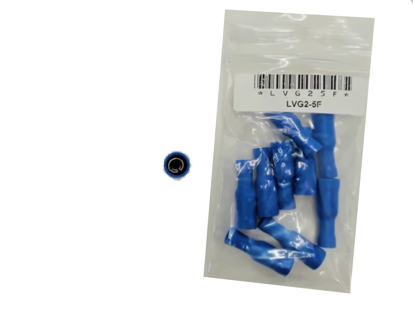 Fully Insulated Female Bullet Stud Size (mm): 5 / 0.195 - Blue bag of 10 - Brantford Surplus