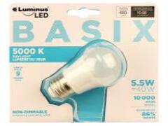 LED Bulb A15 5.5W 5000K Luminus Basix - Brantford Surplus